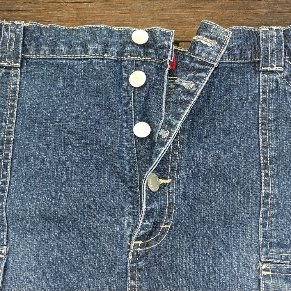 Gloria Vanderbilt Denim Button Fly Skirt